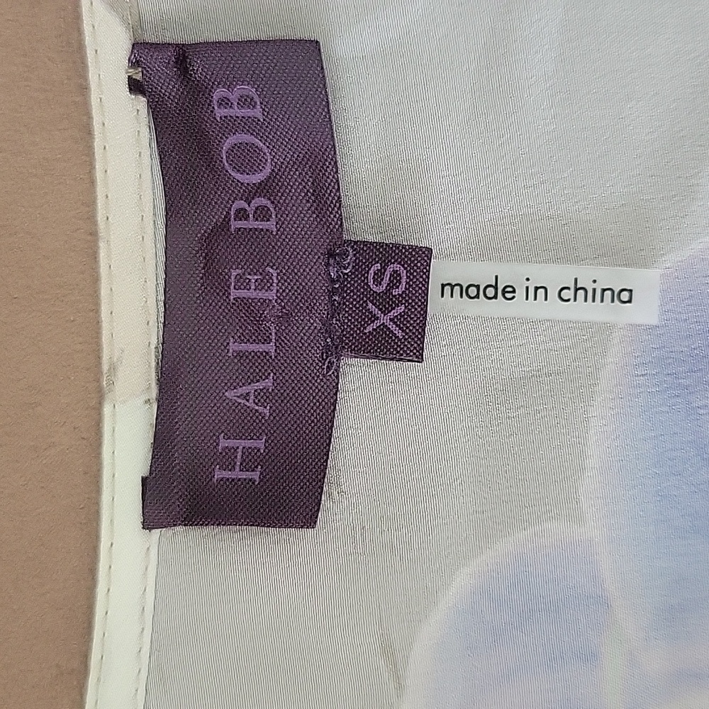 Hale Bob Orchid Print Silk Wrap Blouse Size XS - Picture 12 of 15